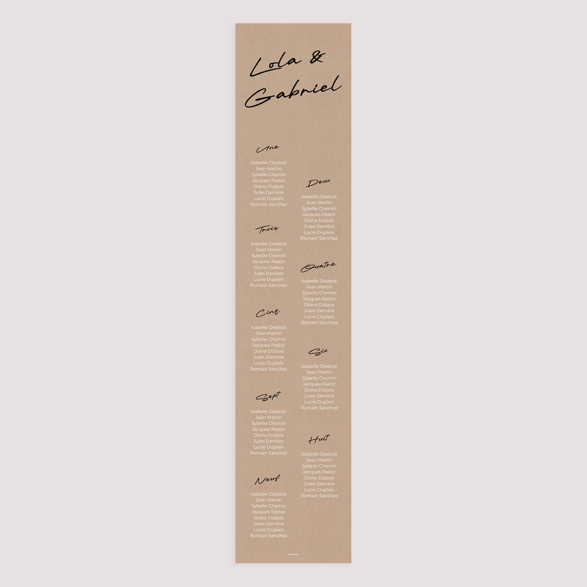 Plan de table Mariage Papier Rock’n Roll Lovers photo N° 3