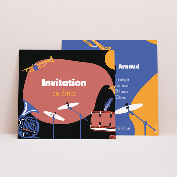 Invitations Mariage Carré Love Orchestra photo