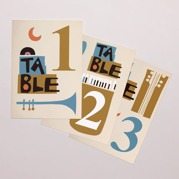 Marque table Mariage Lot de 3 Jazzy Lovers photo