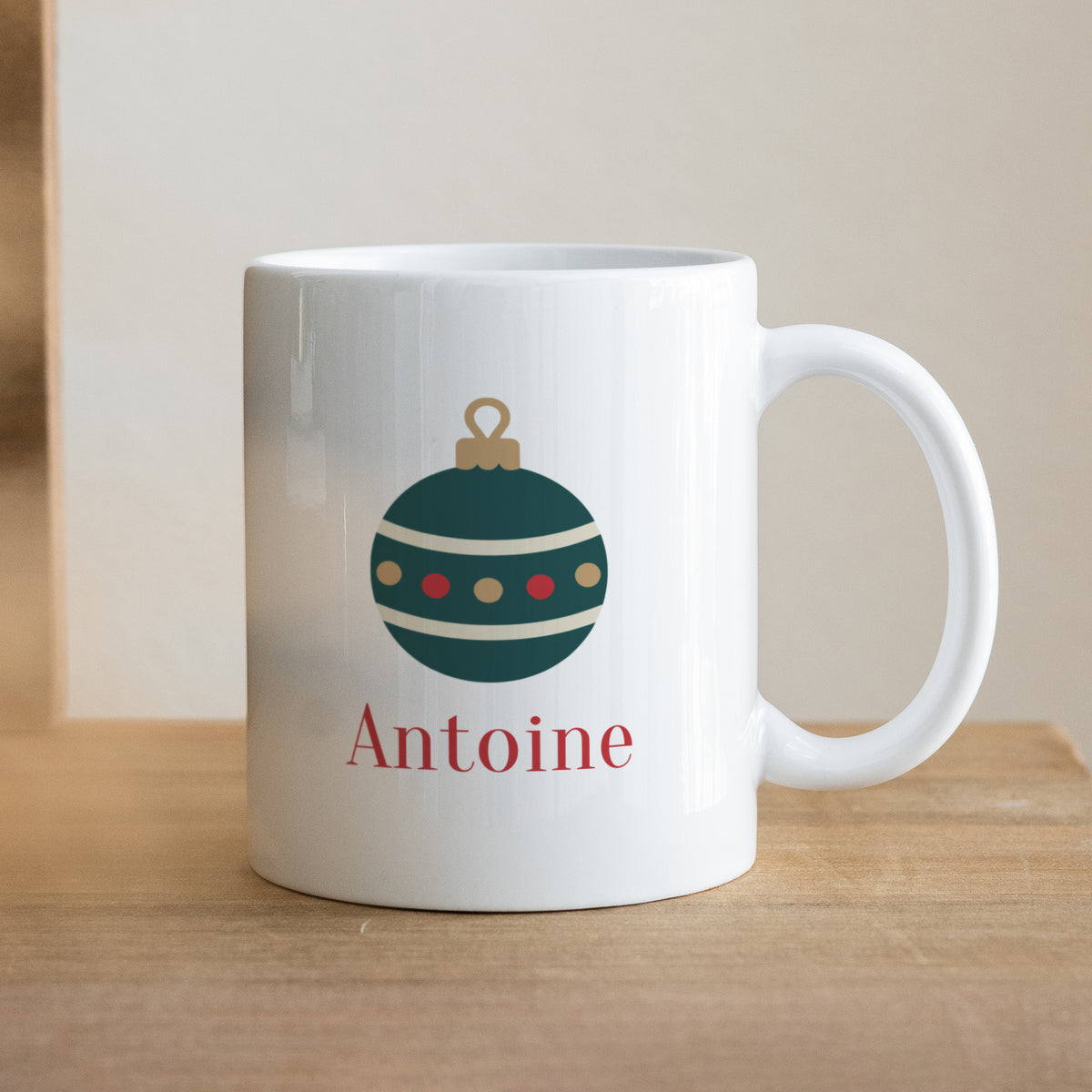 Mug Blanc Boule de Noël photo N° 1