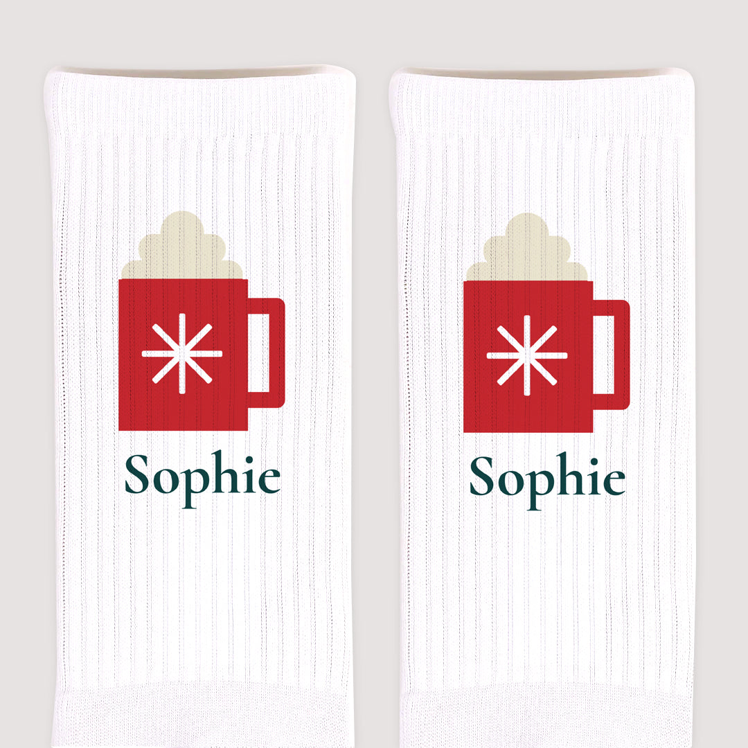 Chaussettes femme Blanches Chocolat Chaud photo N° 3