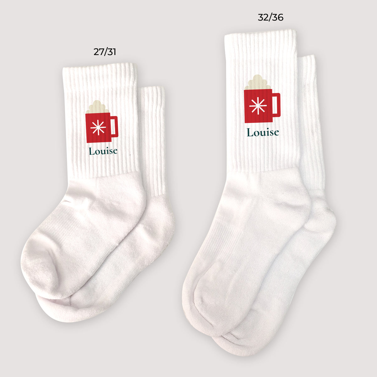 Chaussettes enfant Blanches Chocolat Chaud photo N° 1