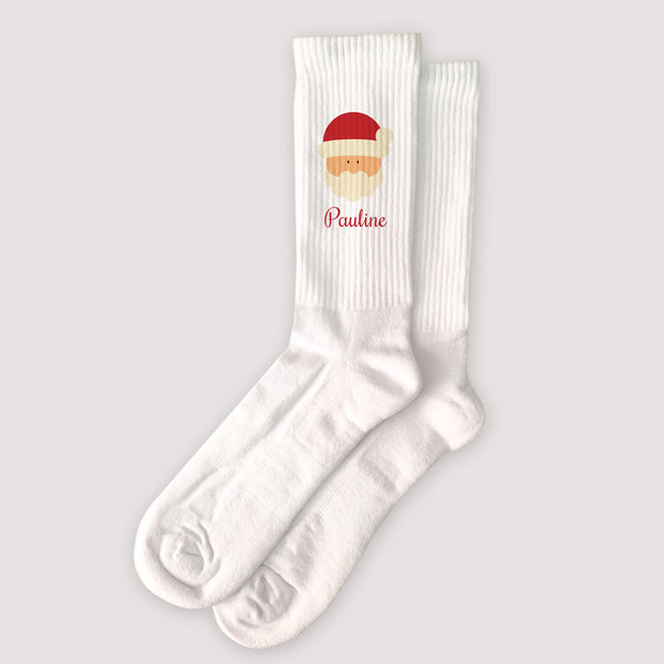 Chaussettes femme Blanches Père Noël photo