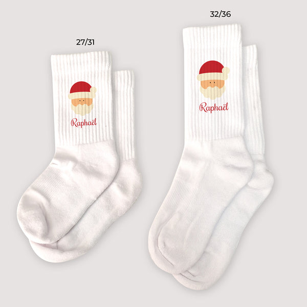 Chaussettes enfant Blanches Père Noël photo