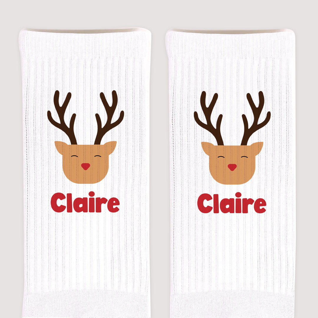 Chaussettes femme Blanches Renne Malicieux photo N° 3