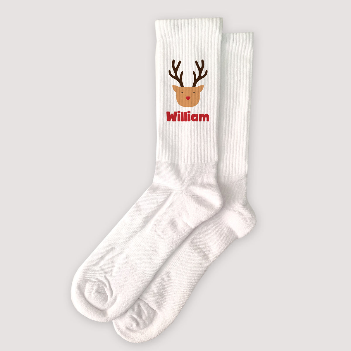 Chaussettes homme Blanches Renne Malicieux photo N° 1