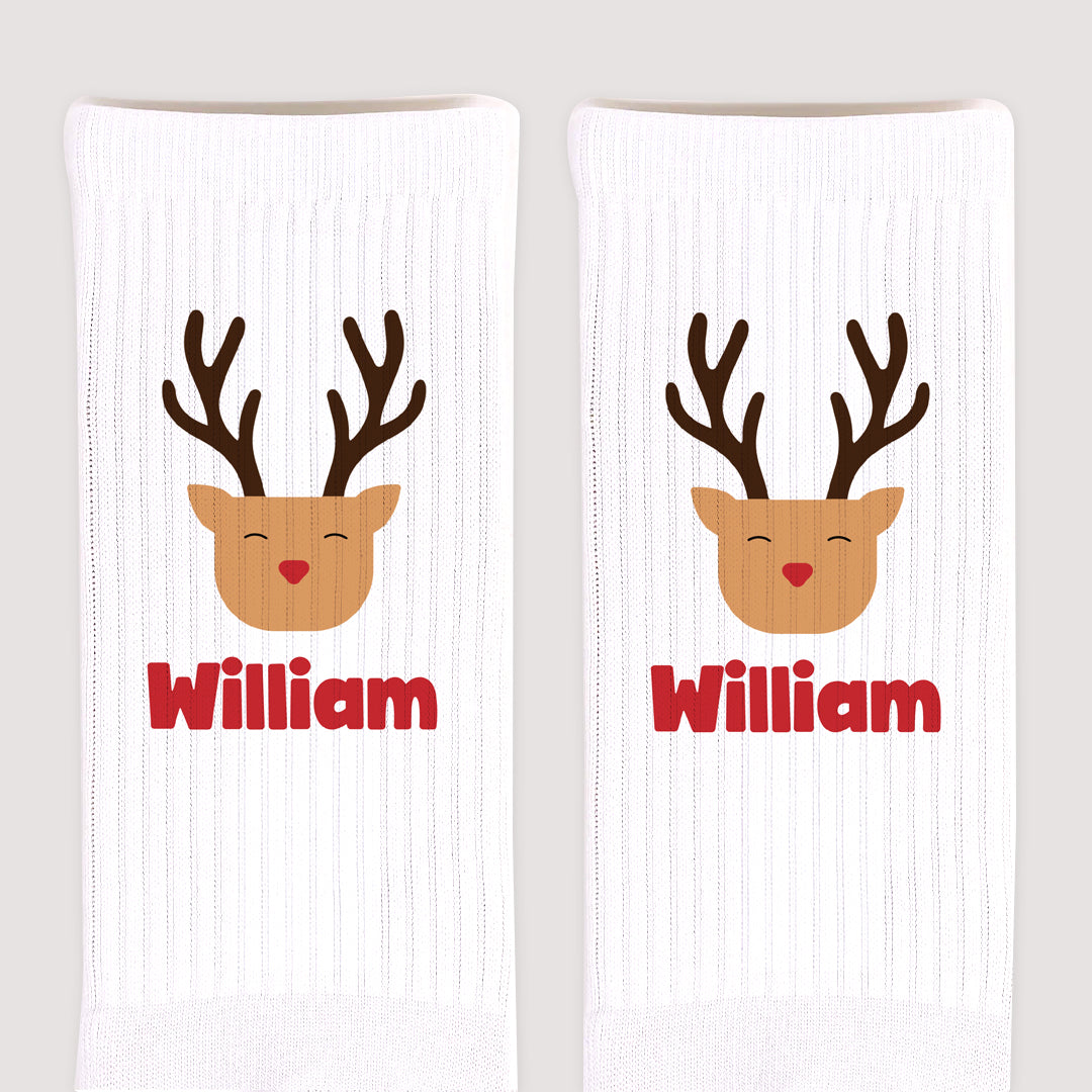 Chaussettes homme Blanches Renne Malicieux photo N° 3