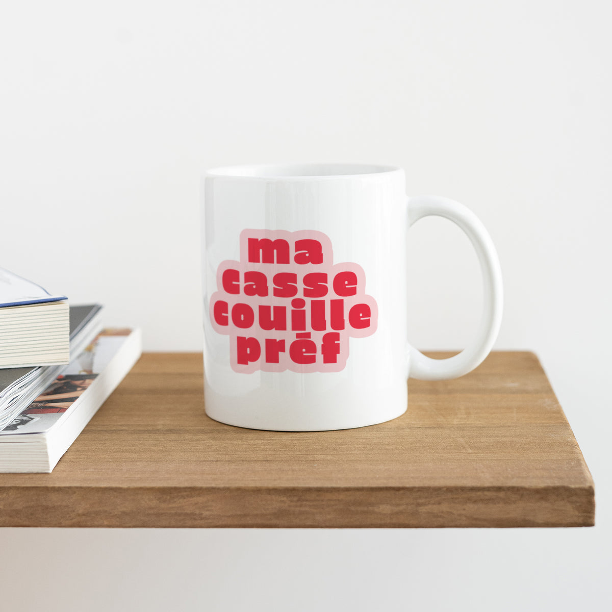 Mug Blanc Ma casse-couille préf photo N° 4