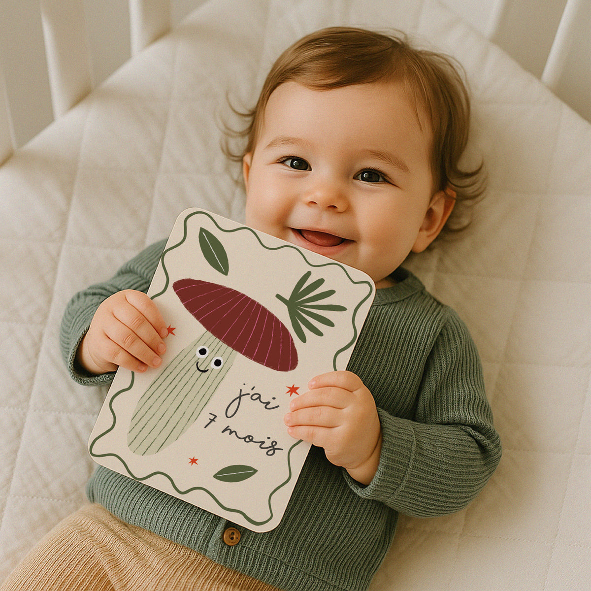 Carte étape bébé Naissance Lot de 12 Ça Pousse ! photo N° 2