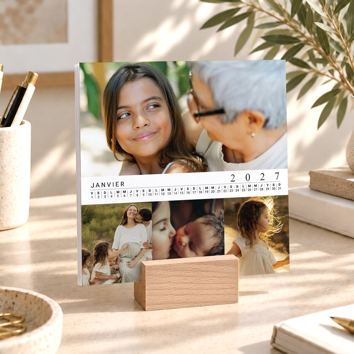 Calendrier Fin d'année 6 cartes Memento photo N° 1