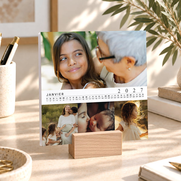 Calendrier Fin d'année 6 cartes Memento photo