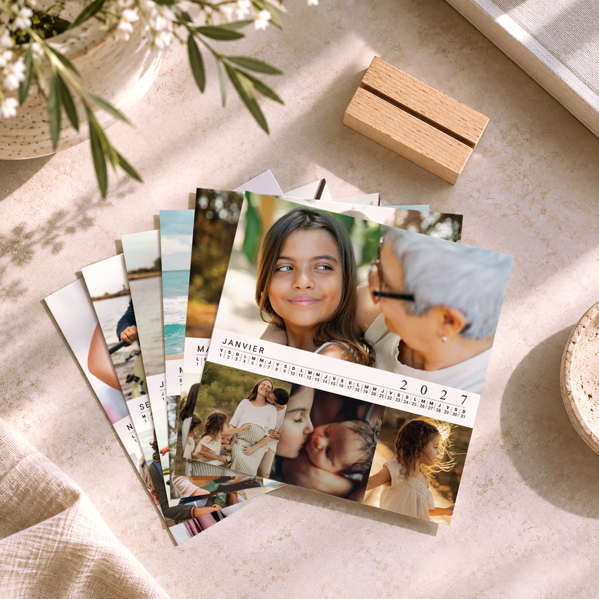 Calendrier Fin d'année 6 cartes Memento photo N° 2