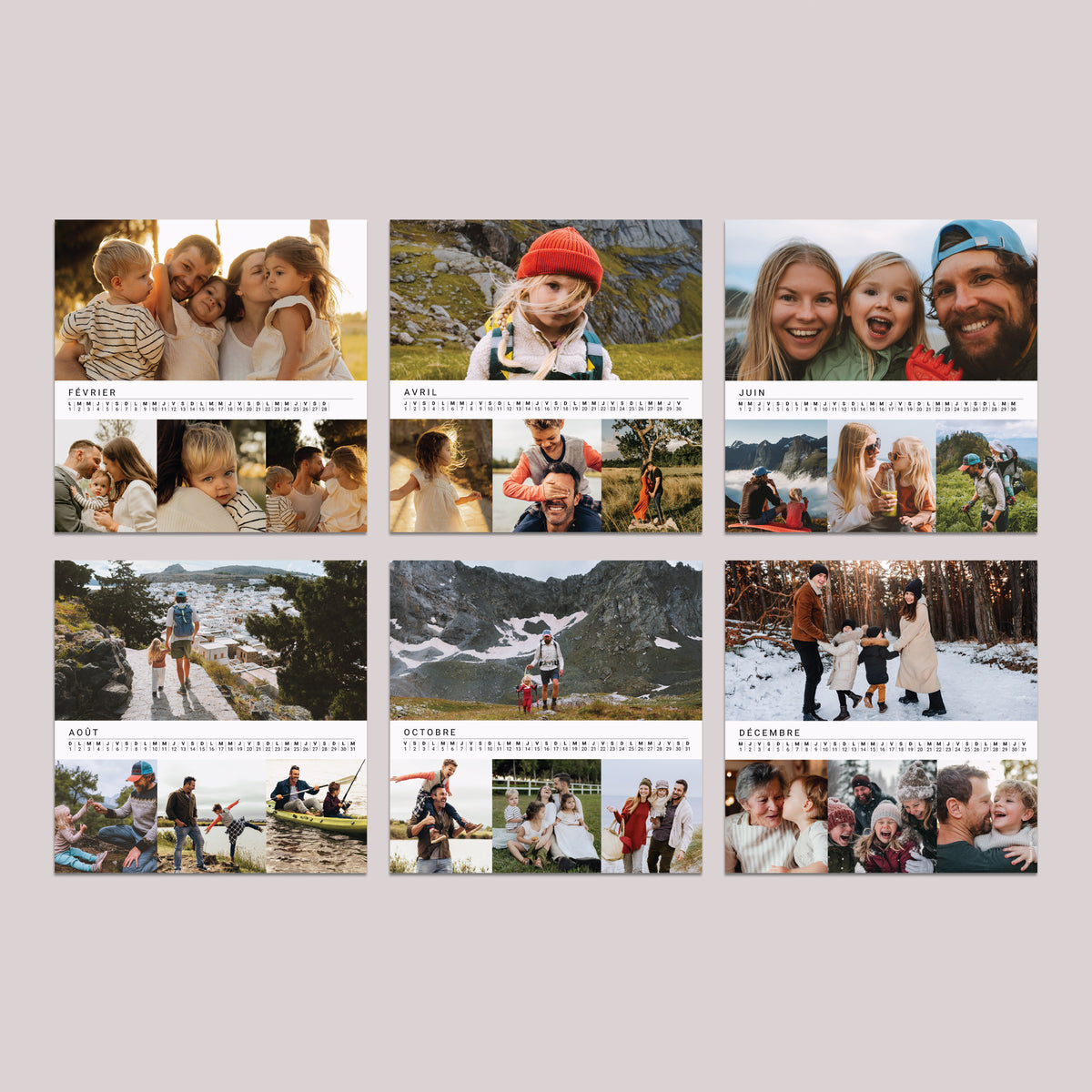 Calendrier Fin d'année 6 cartes Memento photo N° 4