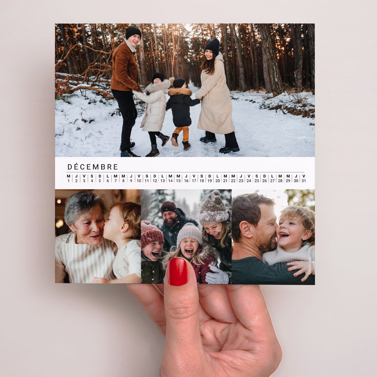 Calendrier Fin d'année 6 cartes Memento photo N° 5