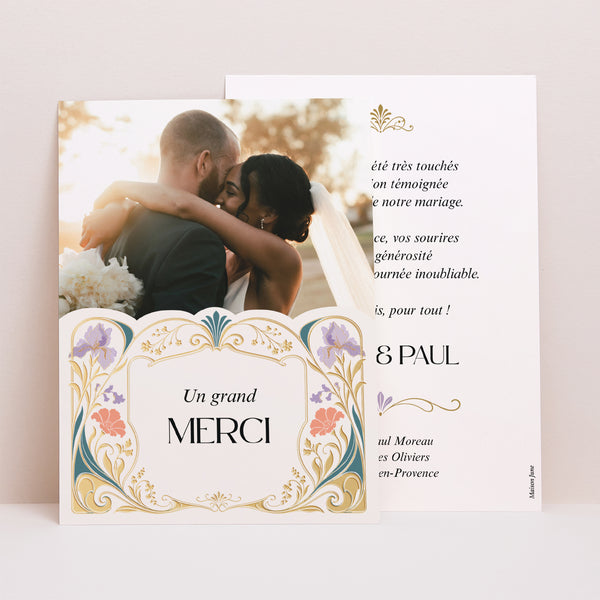 Remerciements Mariage Portrait Floréal photo