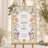 Panneau bienvenue Mariage Portrait 60 x 90 cm Floréal photo N° 1