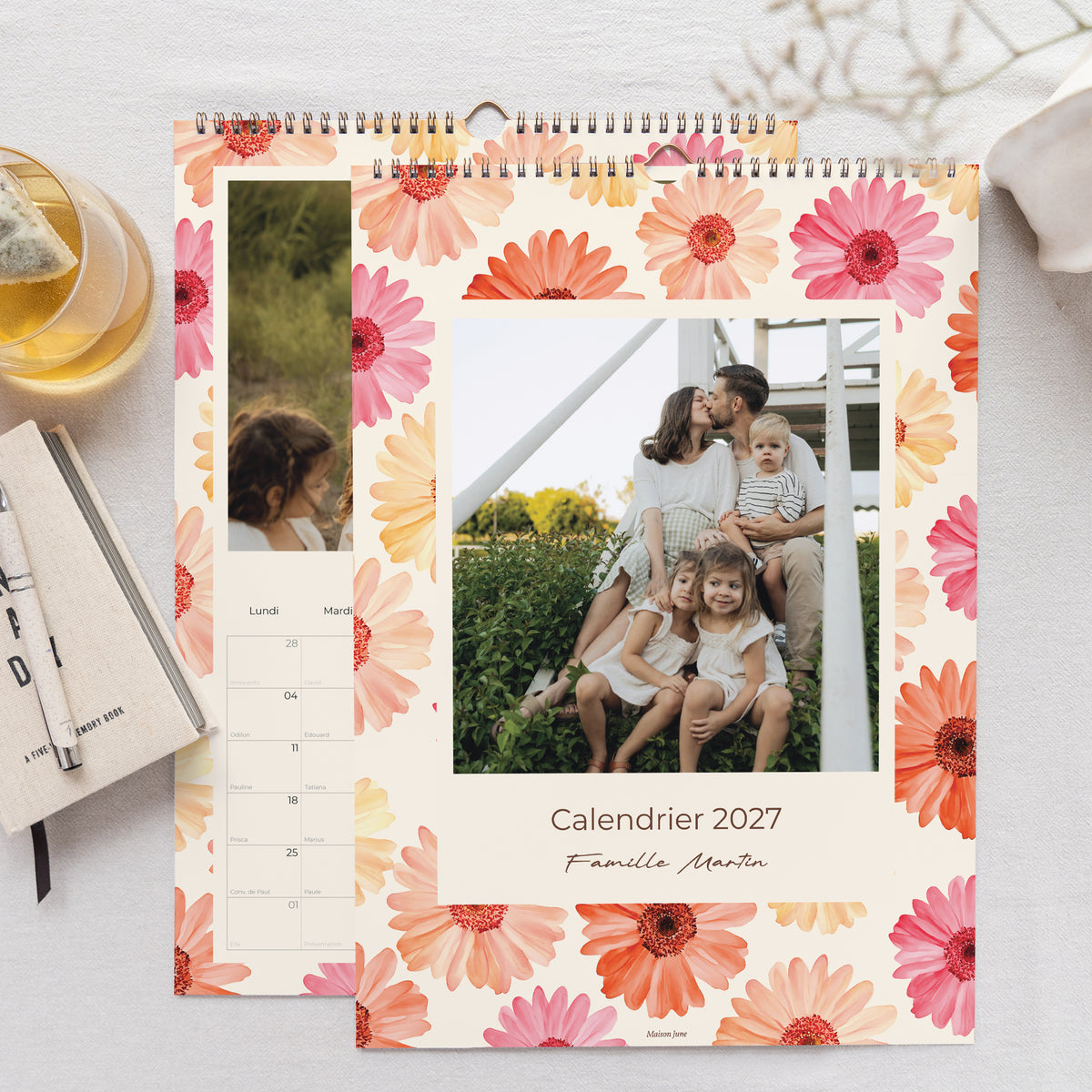 Calendrier Fin d'année Mural A3 Au Gré des Fleurs photo N° 1