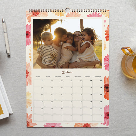 Calendrier Fin d'année Mural A3 Au Gré des Fleurs