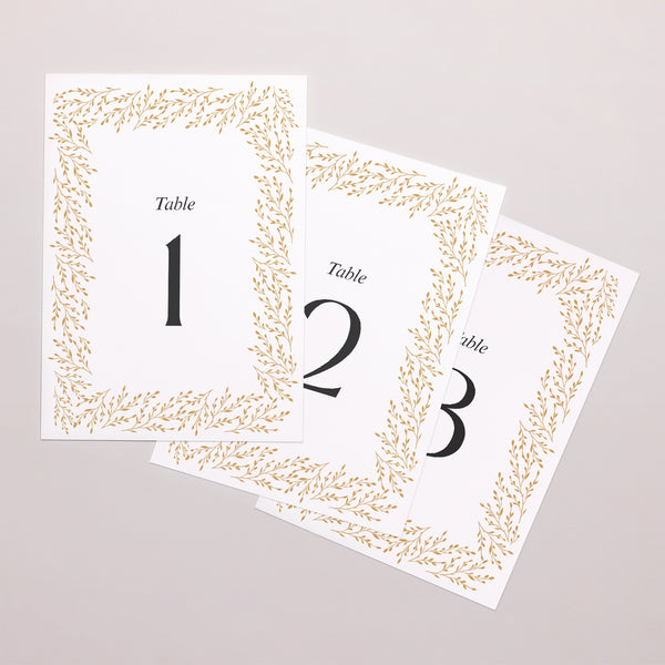 Marque table Mariage Lot de 3 Rameaux d’Or photo