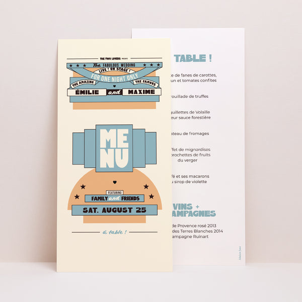 Menu Mariage Panoramique portrait The Wedding Show photo