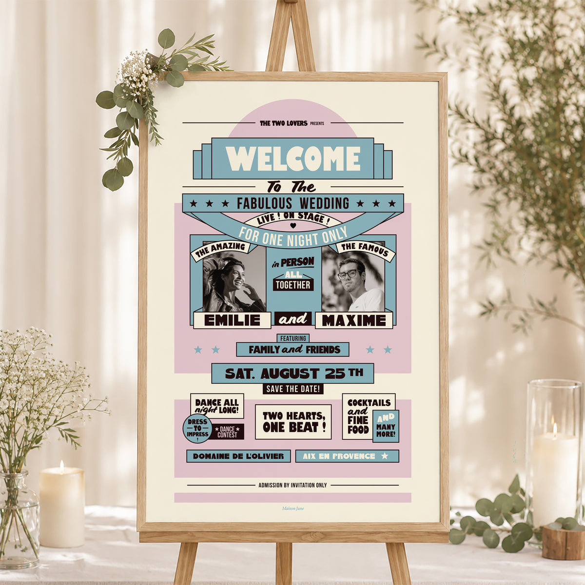 Panneau bienvenue Mariage Portrait 60 x 90 cm The Wedding Show photo N° 1