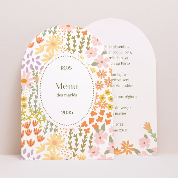 Menu Mariage Arche Love in Bloom photo