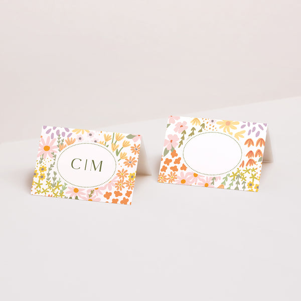 Marque-place Mariage 2 volets Love in Bloom photo