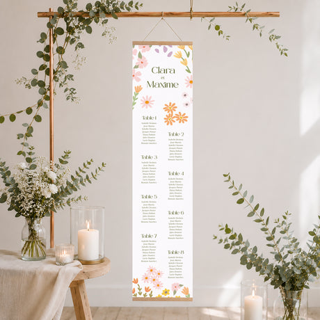 Plan de table Mariage Papier Love in Bloom