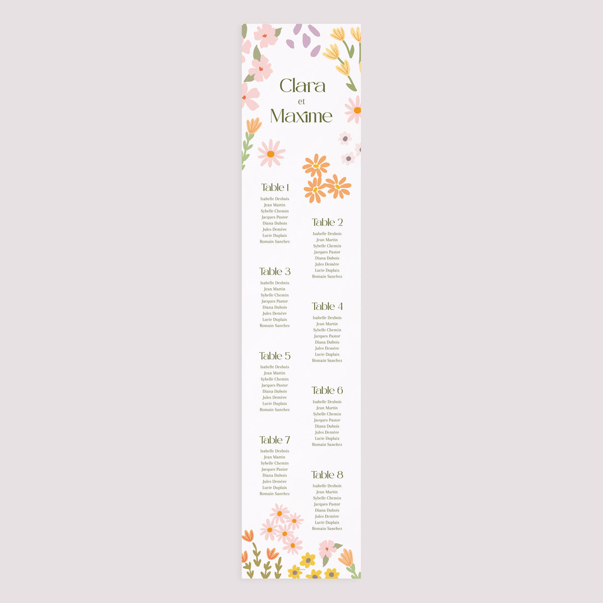 Plan de table Mariage Papier Love in Bloom photo N° 3