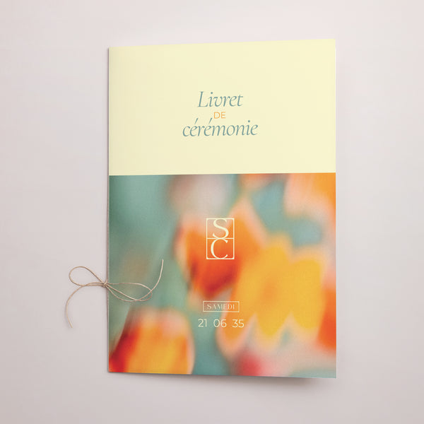 Livret de messe Mariage Double volet Solstice photo
