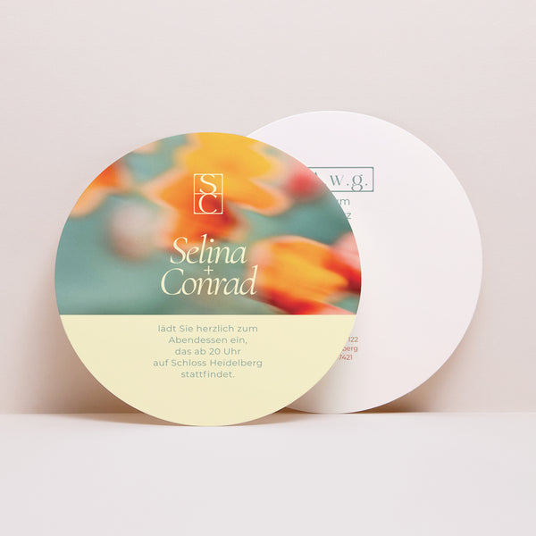 Invitations Mariage Rond Solstice photo