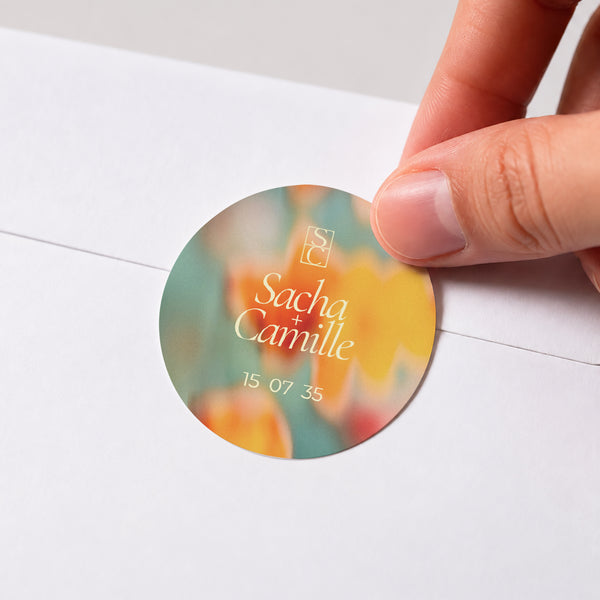 Sticker Mariage Rond Solstice photo