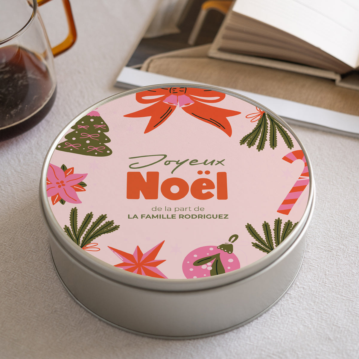 Boite métallique Fin d'année Ronde Merry Pop photo N° 1