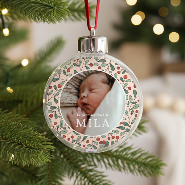 Boule de Noël Fin d'année Ronde Baies d'Hiver photo