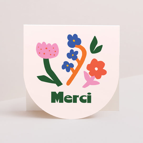 Remerciements Naissance Carré double volet demi-lune Jardin Pop photo