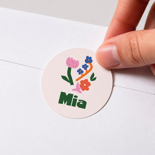 Sticker Naissance Rond Jardin Pop photo