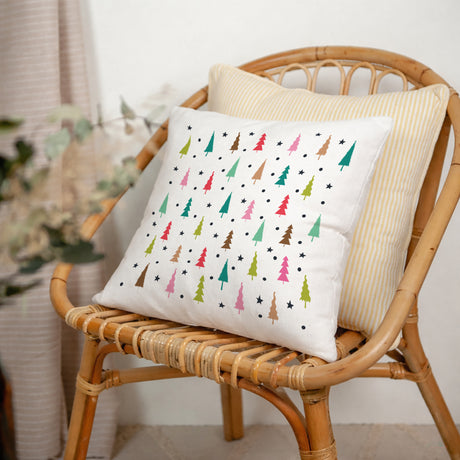 Coussin Beige naturel Forêt Pop