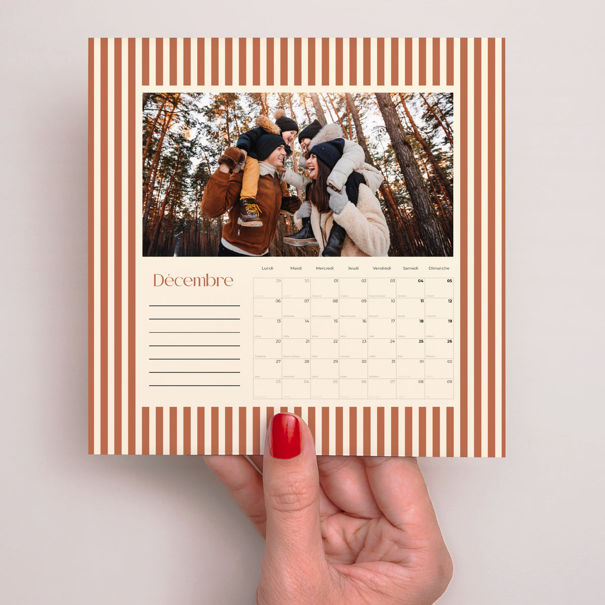 Calendrier Fin d'année 6 cartes Lignes du Temps photo N° 5