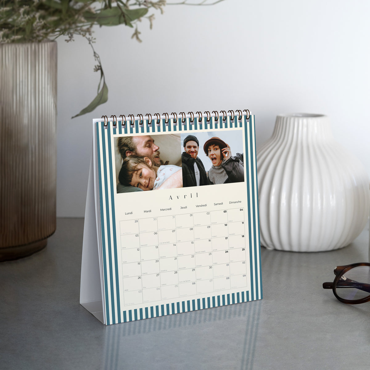 Calendrier Fin d'année Bureau, chevalet Lignes du Temps photo N° 2