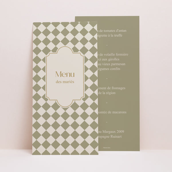 Menu Mariage Panoramique portrait Palazzo photo
