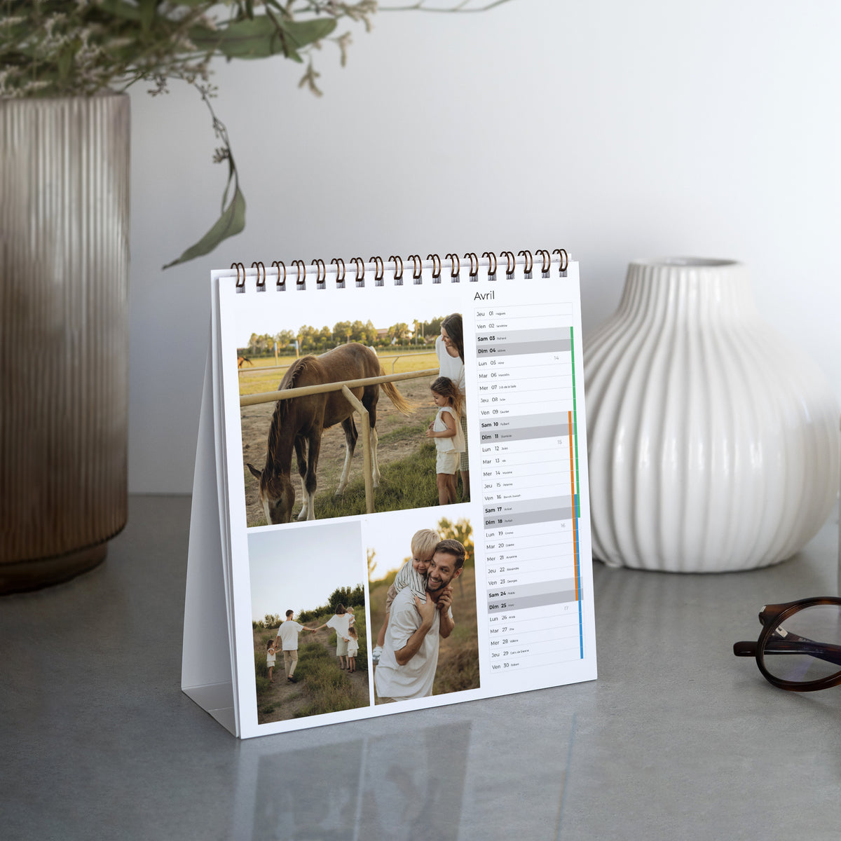 Calendrier Fin d'année Bureau, chevalet 2027 en Images photo N° 2