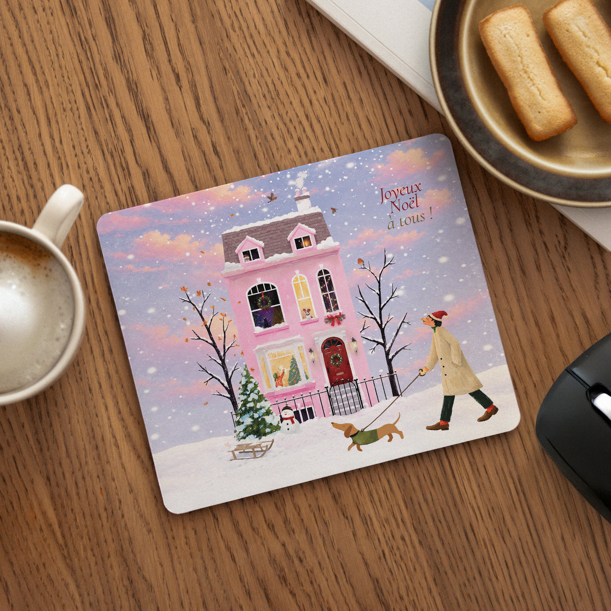 Tapis de souris Rectangle Sous les Flocons photo N° 1