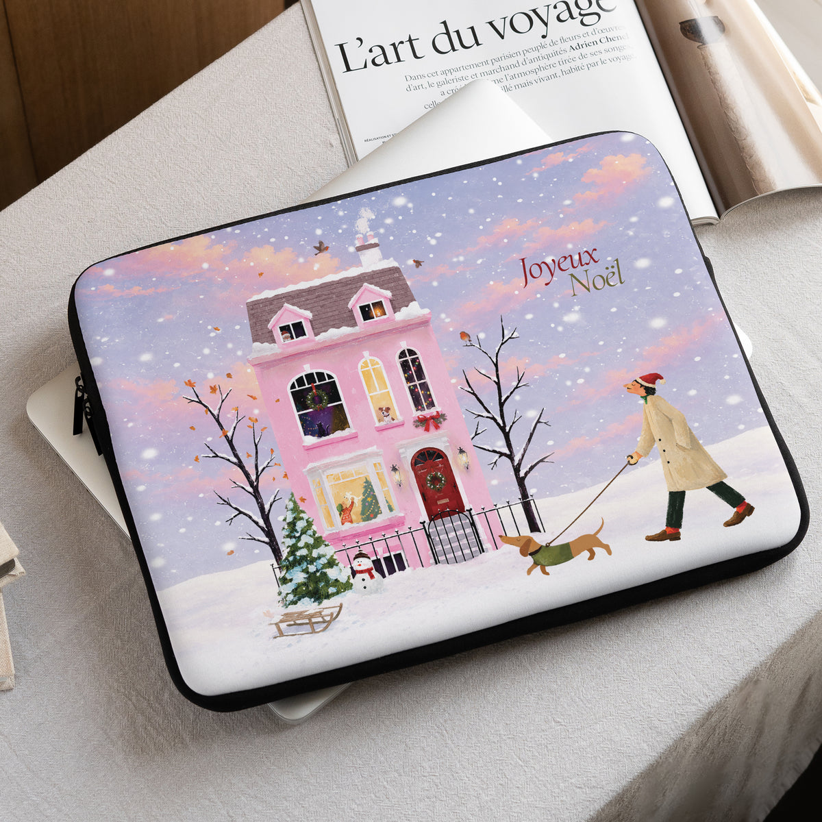 Housse ordinateur 15 pouces Sous les Flocons photo N° 1