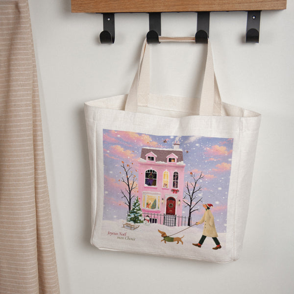 Tote bag Anse en toile Sous les Flocons photo
