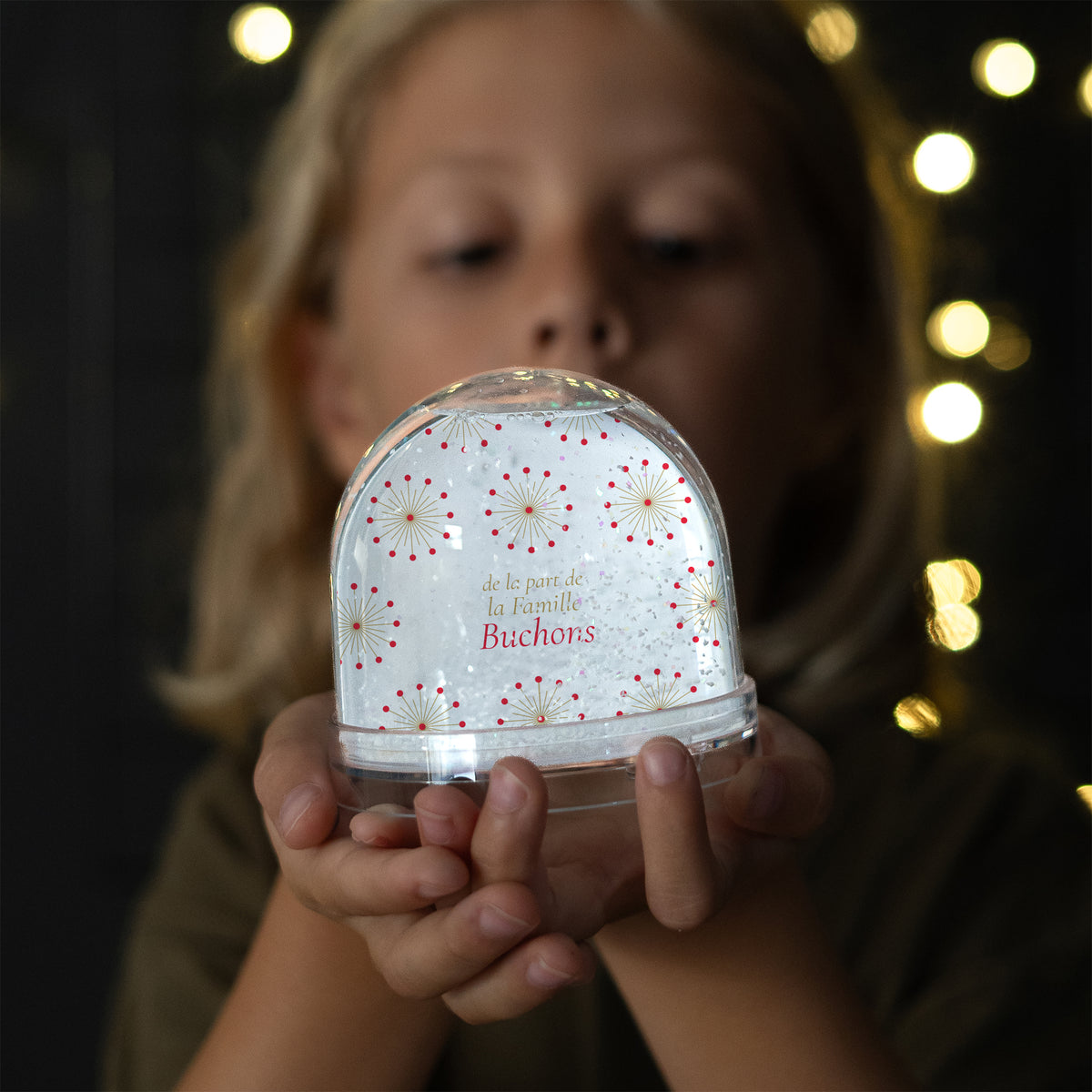 Boule à neige Fin d'année Verre Étincelles de Joie photo N° 3