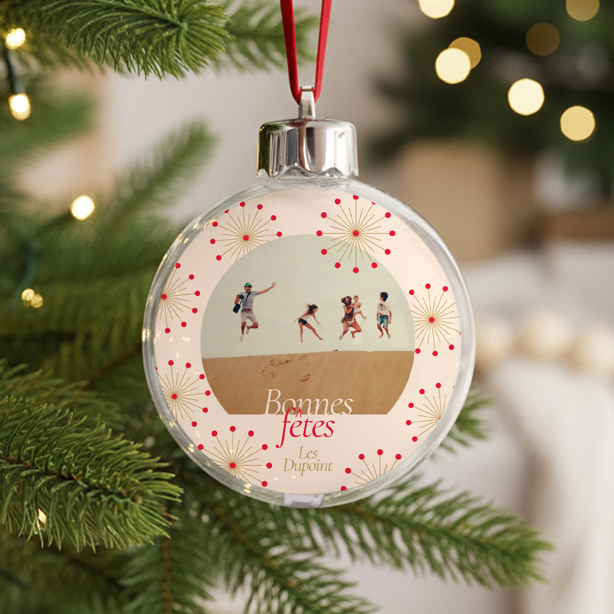 Boule de Noël Fin d'année Ronde Étincelles de Joie photo N° 1