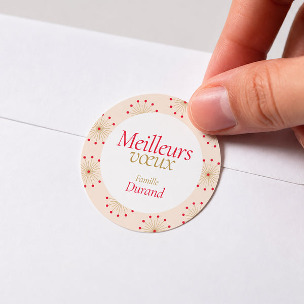 Sticker Fin d'année Rond Étincelles de Joie photo