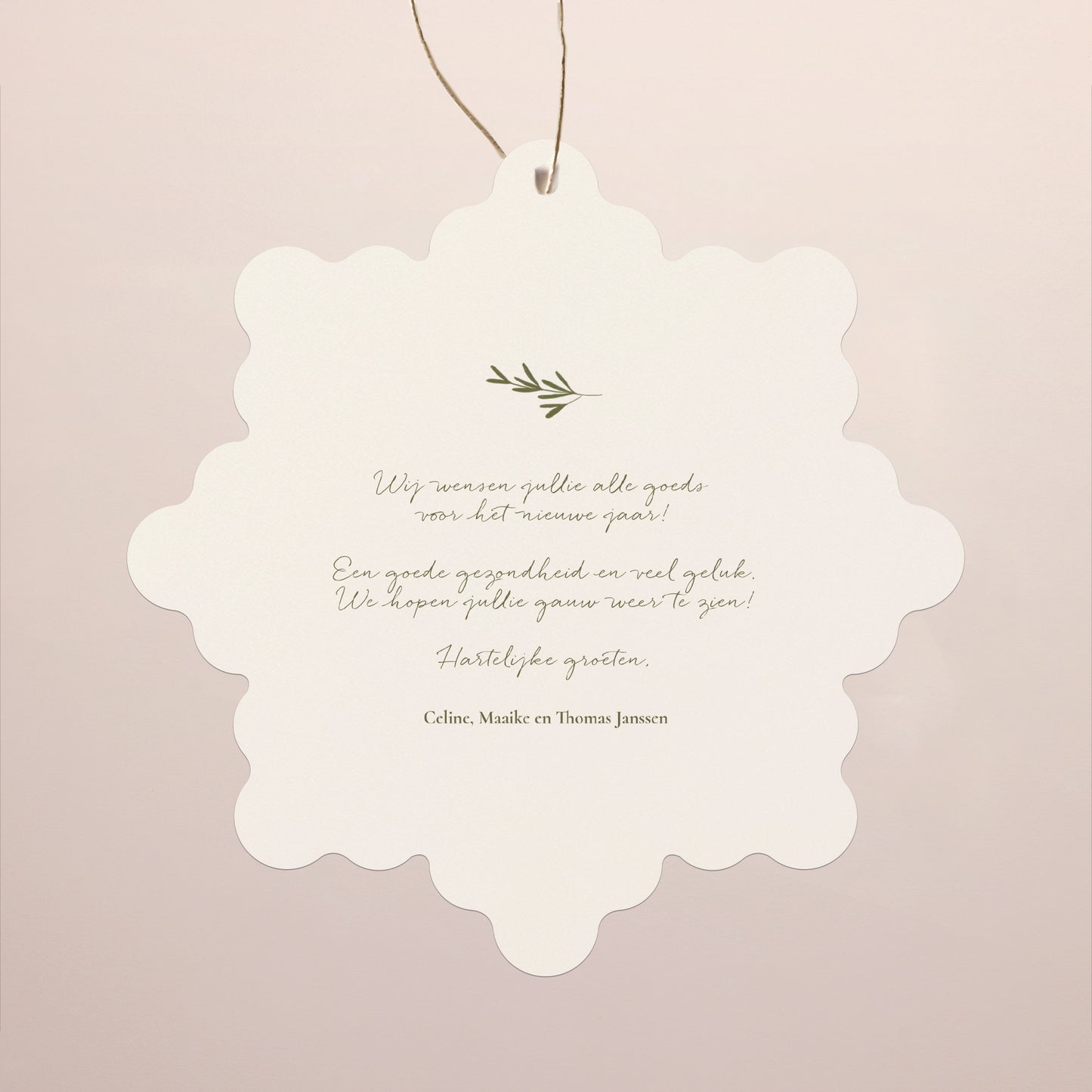 Carte de Noel Fin d'année Flocon à suspendre Esprit de noël II photo N° 4