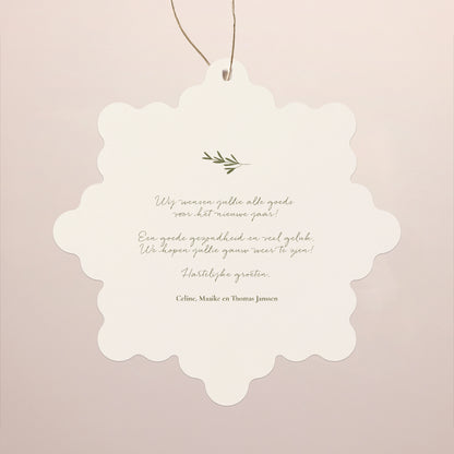 Carte de Noel Fin d'année Flocon à suspendre Esprit de noël II photo N° 4