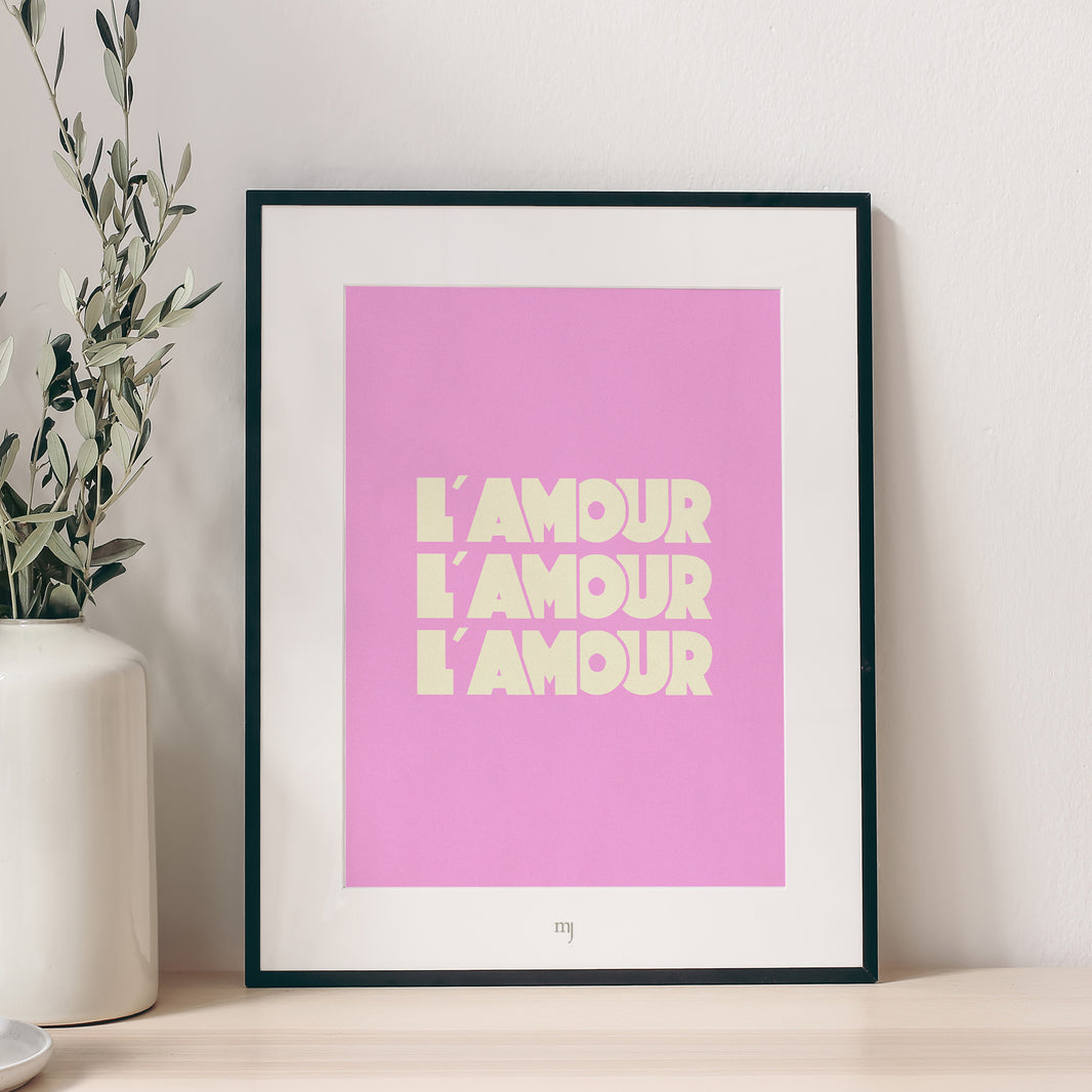 Affiche l'amour rose photo N° 2